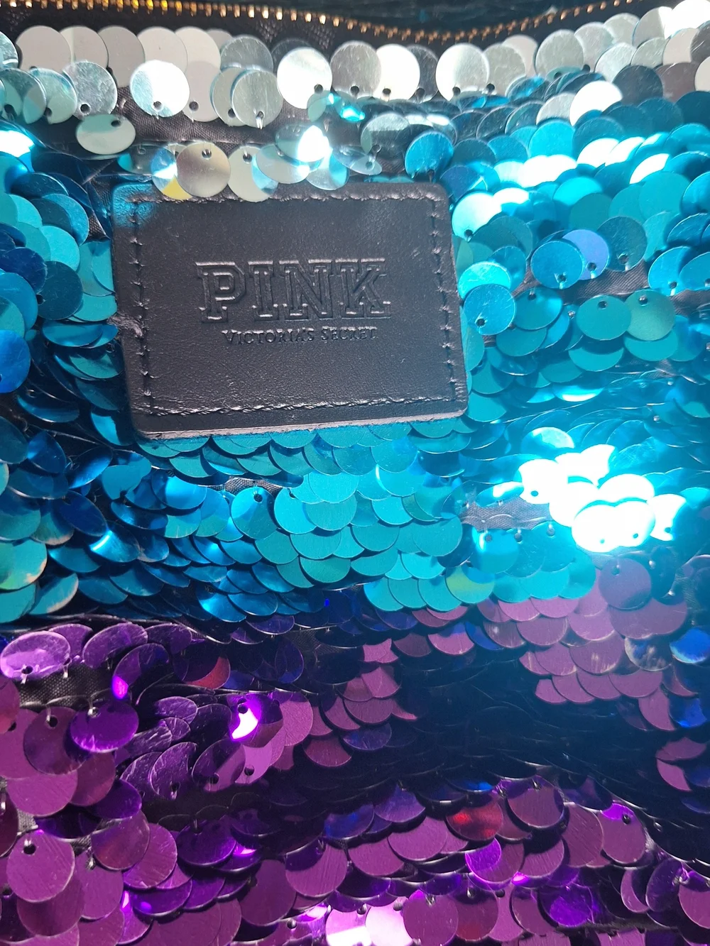 PINK Victoria's Secret Multi-Color Sequin Backpack - Rainbow Sequin Women’s Bag